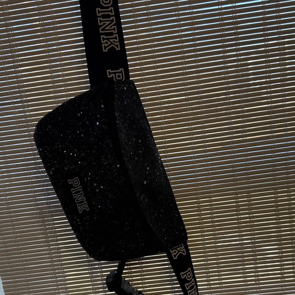 PINK Victoria's Secret Black Sparkle Crossbody Bag